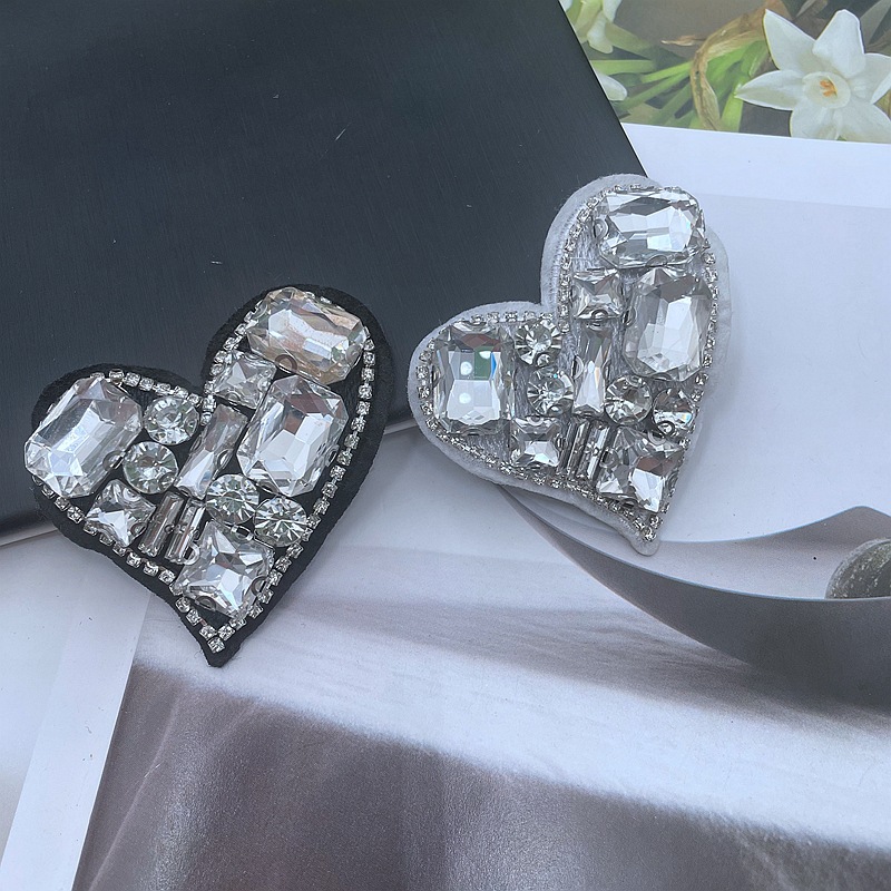 现货新款手工钉珠水钻爱心镶钻 服装包包鞋帽辅料diy缝制配饰饰品