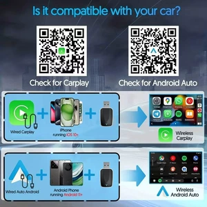 Avtomobil üçün Çoxfunksiyalı Adapter, Simsiz Carplay Ekran Əks etdirmə Cihazı, Sərhədlərarası İxrac Məhsulu.