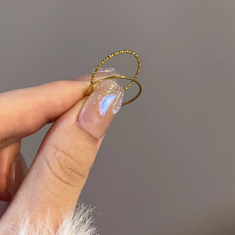 ♘ ♘ (2개 세트) 도트 무늬 + 광택 ♘ ♘