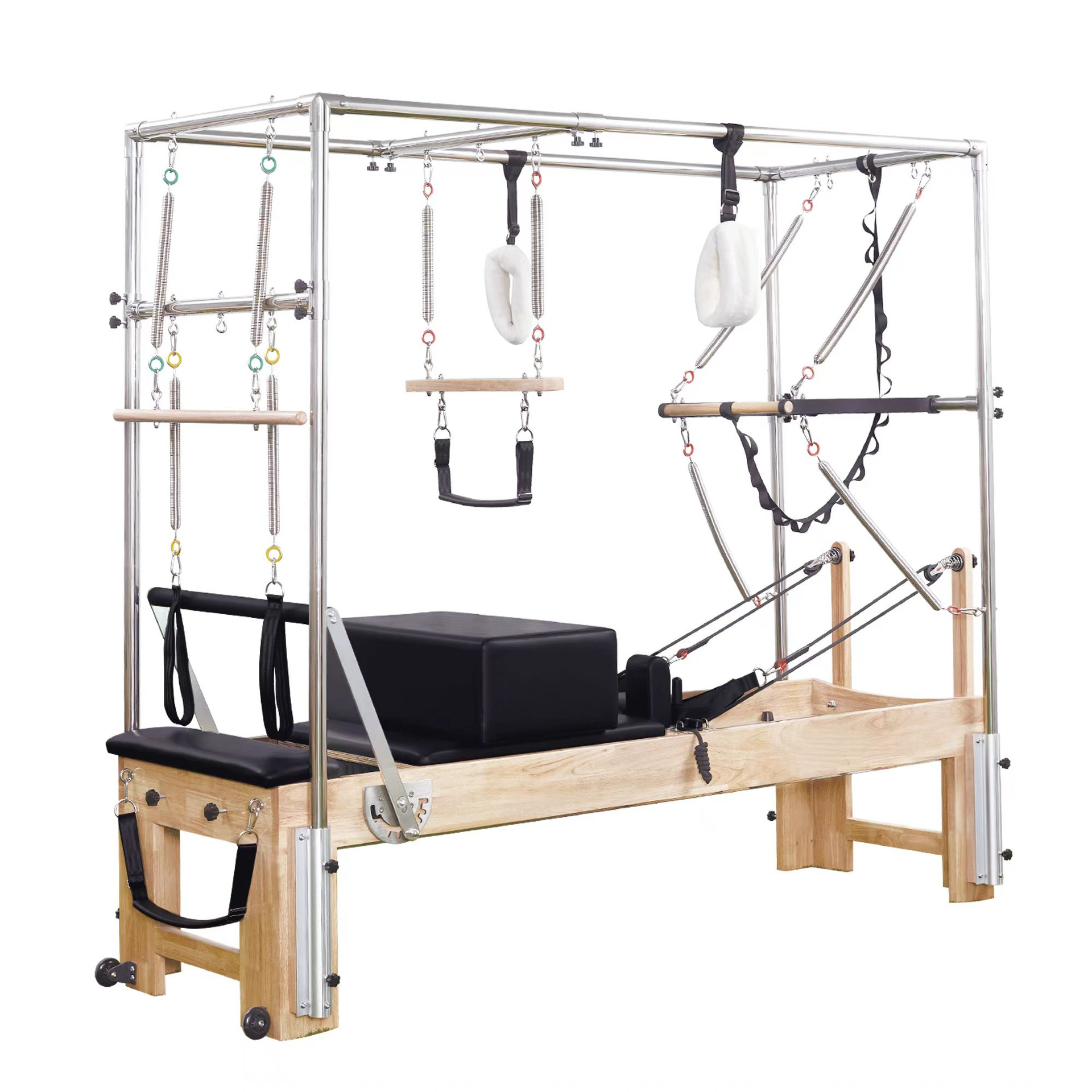 Juego de cinco piezas de Pilates, equipo grande de Pilates, cama central Cadillac, corrector de columna, cama central de yoga