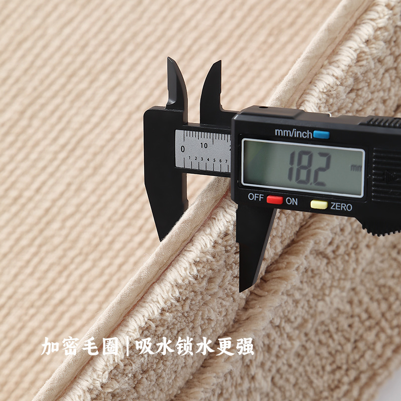 Hotel de alta gama alfombra de suelo de absorción de agua de algodón grueso puerta de inodoro antideslizante alfombra de suelo doméstica lavable a máquina