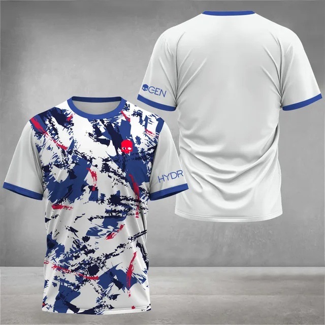 2025 venta caliente moda 3D impresión digital para hombres deportes deportes suelta transpirable manga corta cuello redondo camiseta en stock