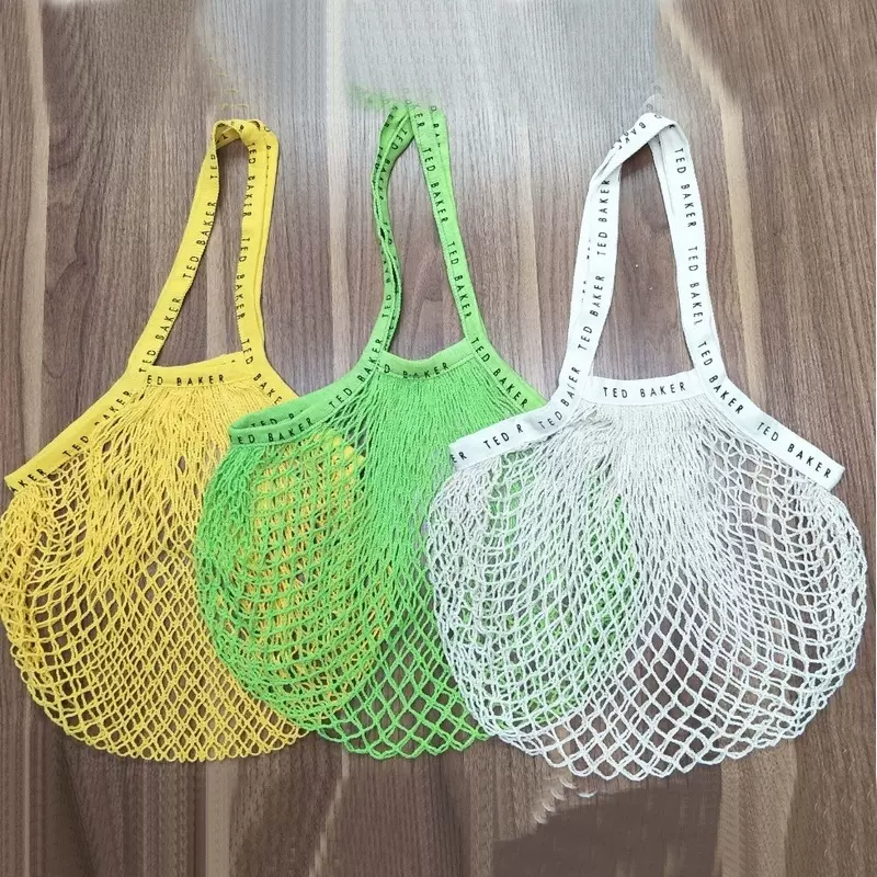 定制纯棉网袋水果网兜镂空手提式全棉网袋超市购物袋批发可印LOGO