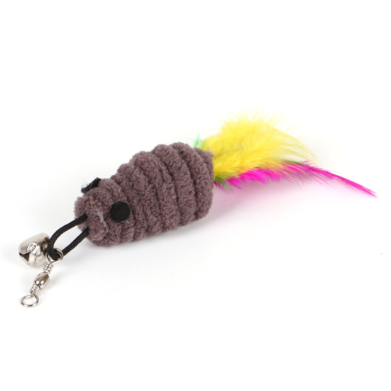 Resumen de las cabezas de repuesto populares para varitas de juguete para gatos DIY transfronterizas, juguetes para gatos, varitas de pesca, y cabezas de repuesto para varitas de juguete para gatos con plumas de pez volador.