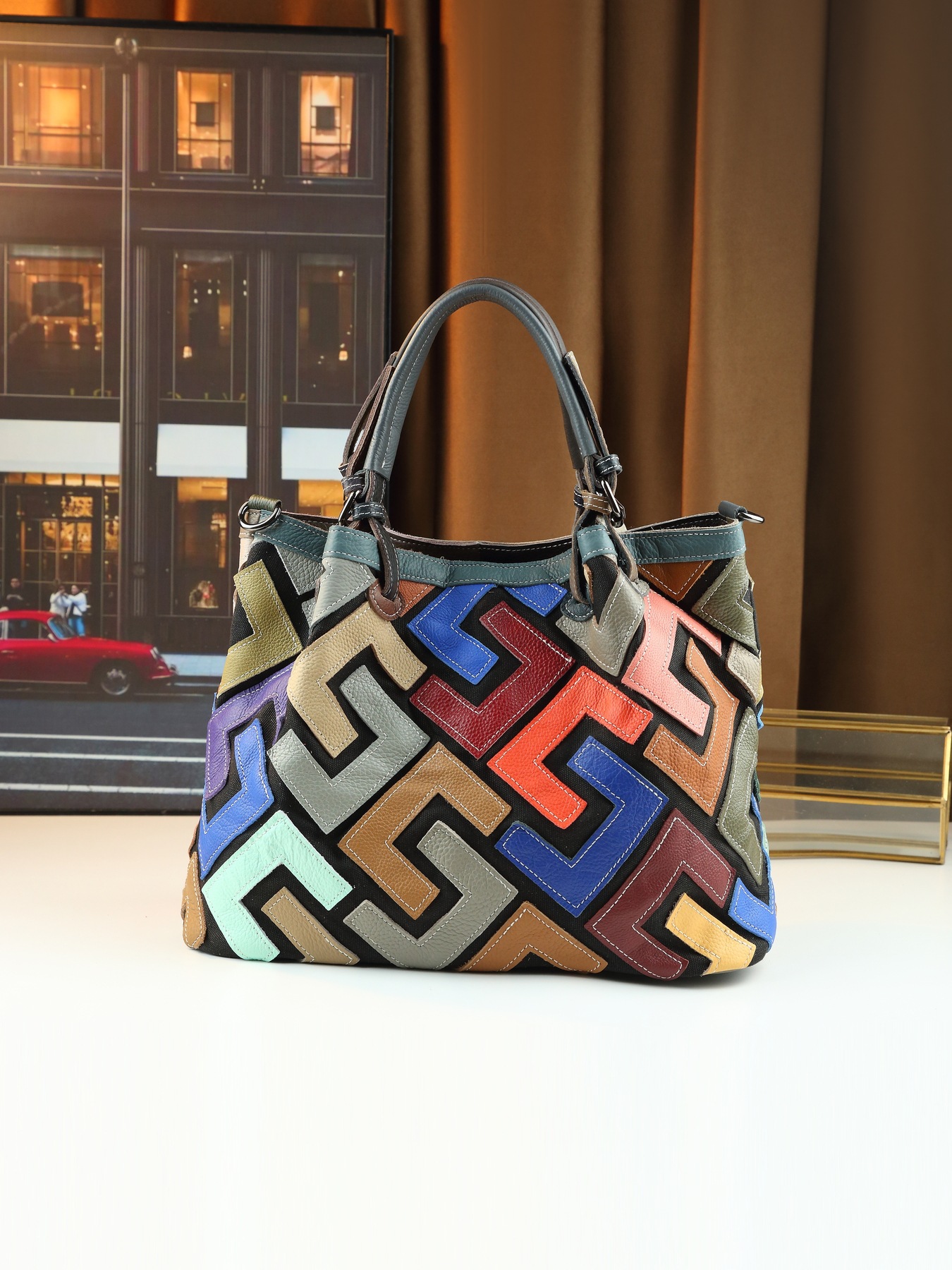 Retro Genuine Leather Crossbody Handbag For Women Shoulder Bag_voghion.com