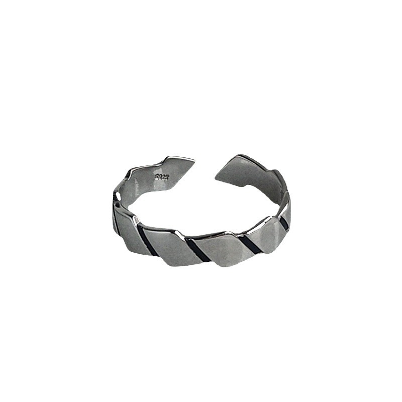men's Stackable Rings Autumn Winter Angular For Men, Trendy Ins-style Stackable Index Finger Rings, Fashionable And Simple Diamond-shaped_voghion.com