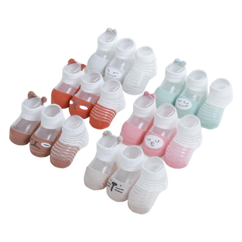 Calcetines de algodón de seda de hielo 0-1-3-5 años de edad 19 nuevos calcetines de bebé verano ultrafino malla transpirable bebé barco