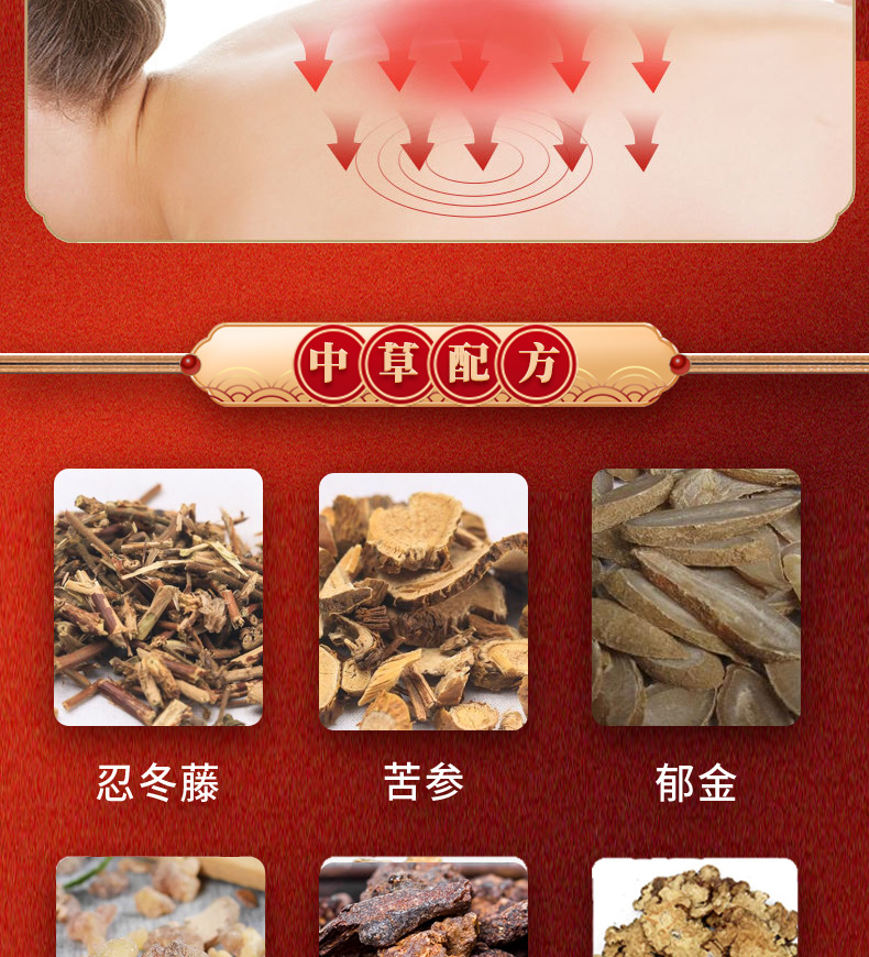 Jin Luo Tou Gu Ye Pain Relief Gel Warming Topical Body Massage 50ml in use