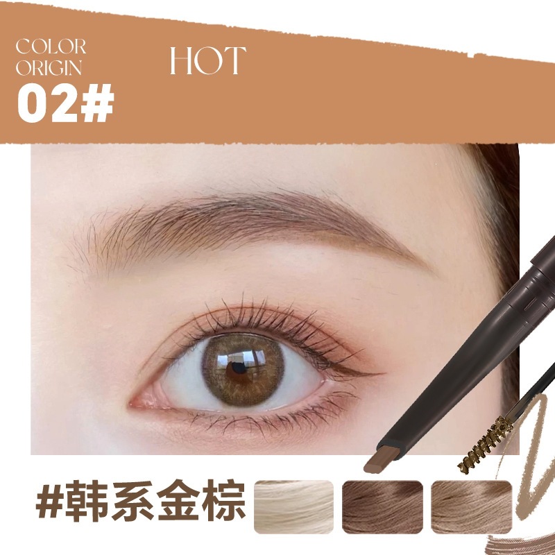 Lilinzhi con más lápiz de cejas de diseño de cejas de color sedoso con una pluma natural de cejas salvajes.
