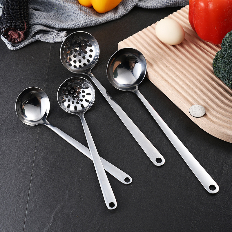 台所用品ステンレススプーン漏れスプーン卸売り家庭用鍋具三点セット調理器具kitchen utensils|undefined