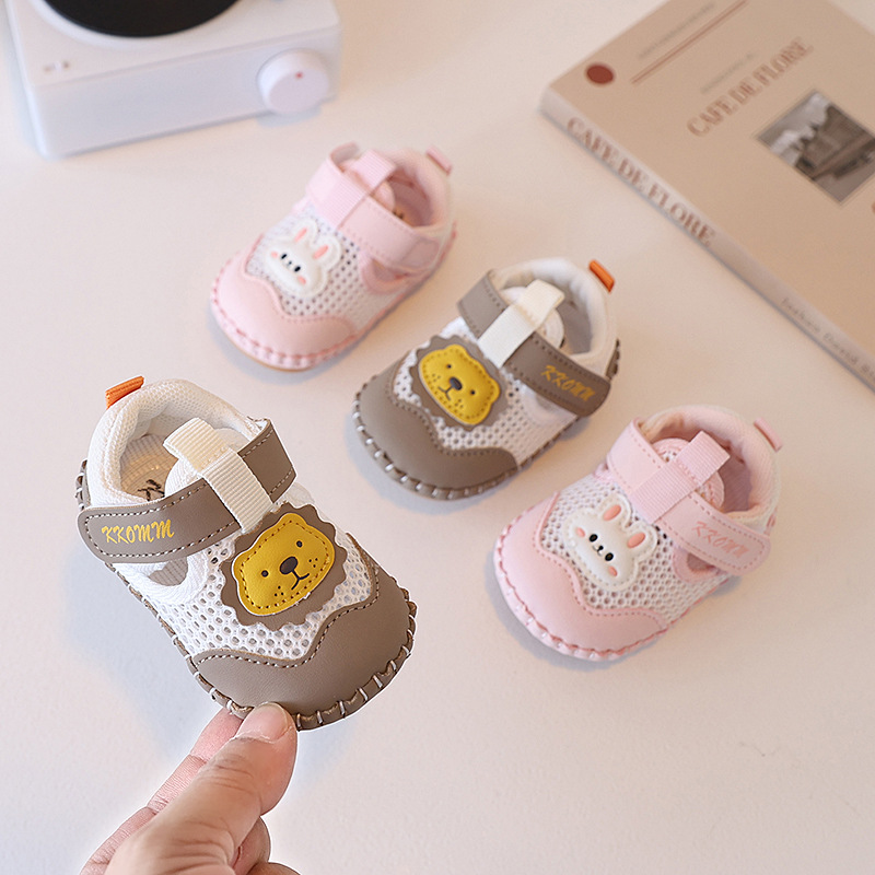 Baby Shoes Summer Soft Sole Non-slip 3-6-12 Months Baby Men and Women Breathable Mesh Shoes Toddler Sandals