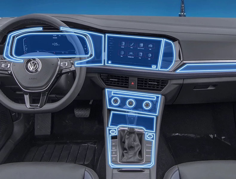 Suitable for the new Volkswagen Sagitar interior protective film, center console instrument panel navigation gear shift film, screen car decoration accessories