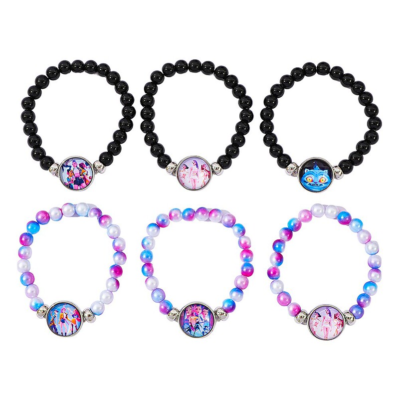 Demon Slayer K-Pop Demon Hunters Rumi Zoy Mirajane Saja Boy Glass Beaded Bracelet