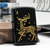 Source factory iron shell retro black swimming stainless steel movement tiger pattern kerosene lighter