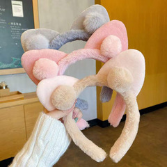貓耳秋冬毛絨可愛發捆發箍女洗臉網紅2021年新款壓發頭箍頭飾發卡