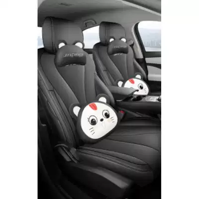 seat covers, all-season car seat cushions, Modelə uyğun (Original) oturacaq örtükləri - mysterious-black-cartoon-version-note-the-model-year-front-row-fully-covered-rear-row-partially-covered