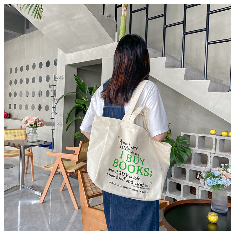 A large-capacity, sturdy Japanese-style canvas bag for women, a new 2022 simple bento handbag for girls to go to work undefined