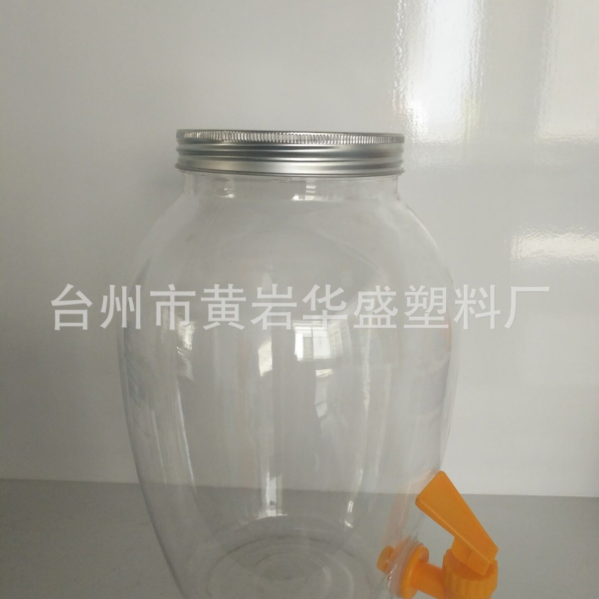 厂家直销塑料冷水壶 pet透明果汁壶 食品包装容器 铁盖冷水桶