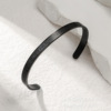 Carved adjustable men's women's bracelet stainless steel, 6mm, Birthday gift