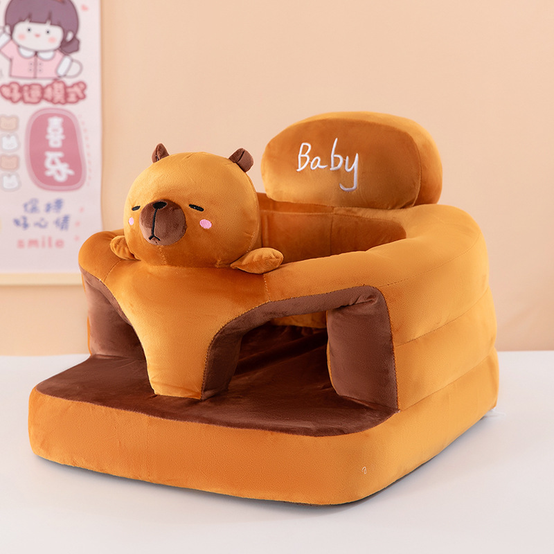 Asiento de bebé anti-caída juguetes de peluche anti-rollback dibujos animados bebé aprendiendo a sentarse en un pequeño sofá al por mayor artefactos mágicos para niños