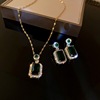 Small pendant, retro earrings, light luxury style