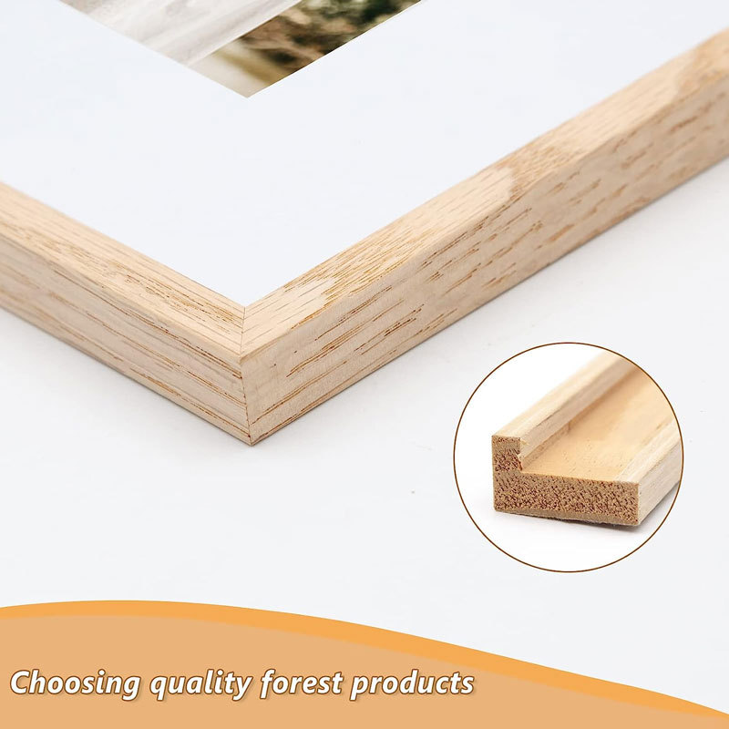 Marco de fotos de madera maciza decoración marco de fotos moderno decoración creativa montado en la pared pintura decorativa dormitorio fresco simple abstracto