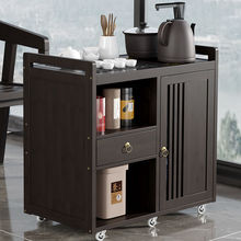 移动茶桌小茶台烧水壶一体家用茶水柜茶车阳台实木茶几煮泡茶桌子