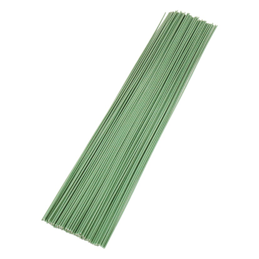 Factory Direct Sales No. 2 Plastic-Coated Flower Stems, Artificial Rose Flower Making Accessories, DIY Soap Flower Floral Art Making Wire