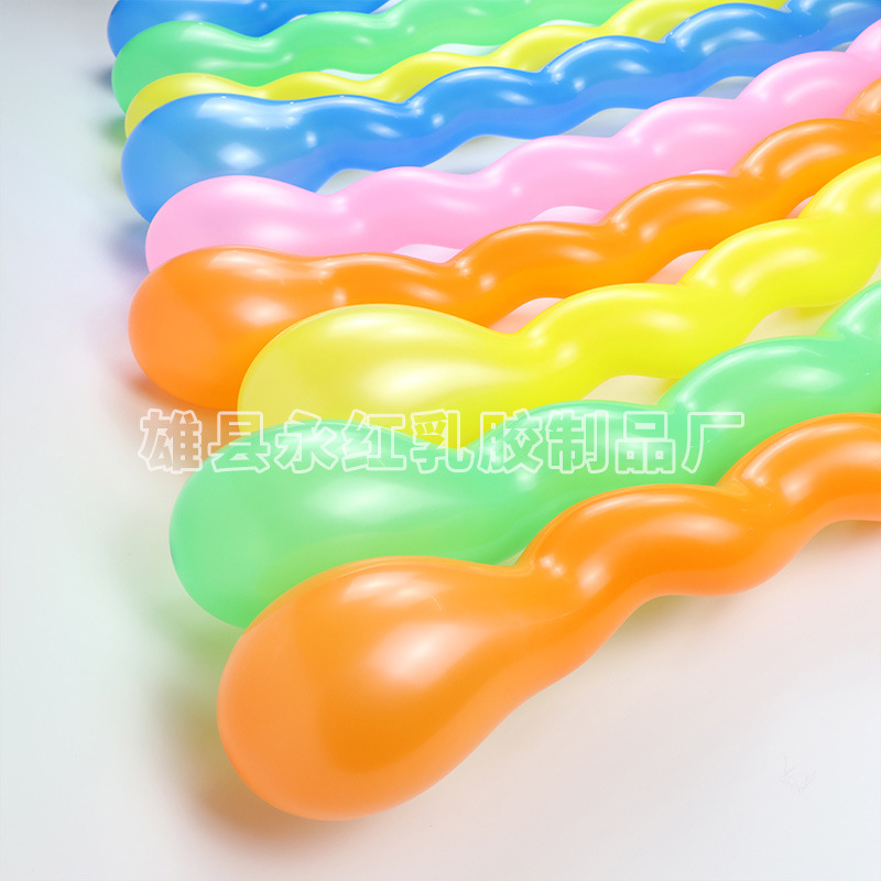 Tornillo de torsión espeso espiral 100 globos de látex para suministros de fiesta de globo de forma especial larga bola de dragón