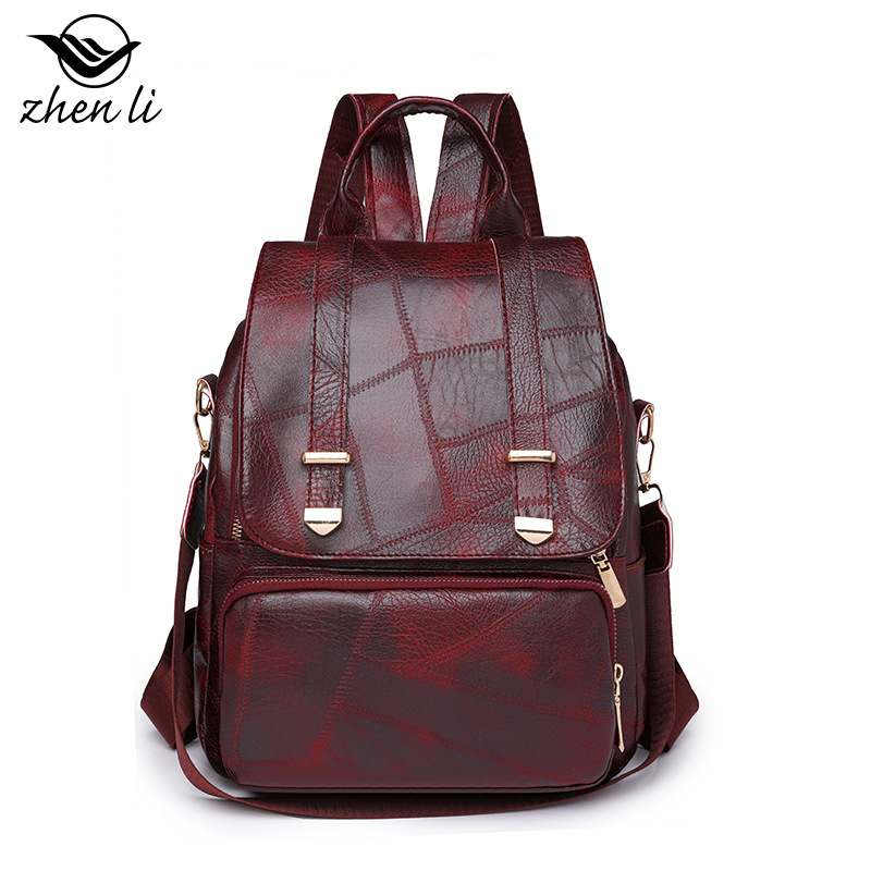 Zhenli bags nowy plecak damski z miękkiej skóry PU, torba rekreacyjna_voghion.com