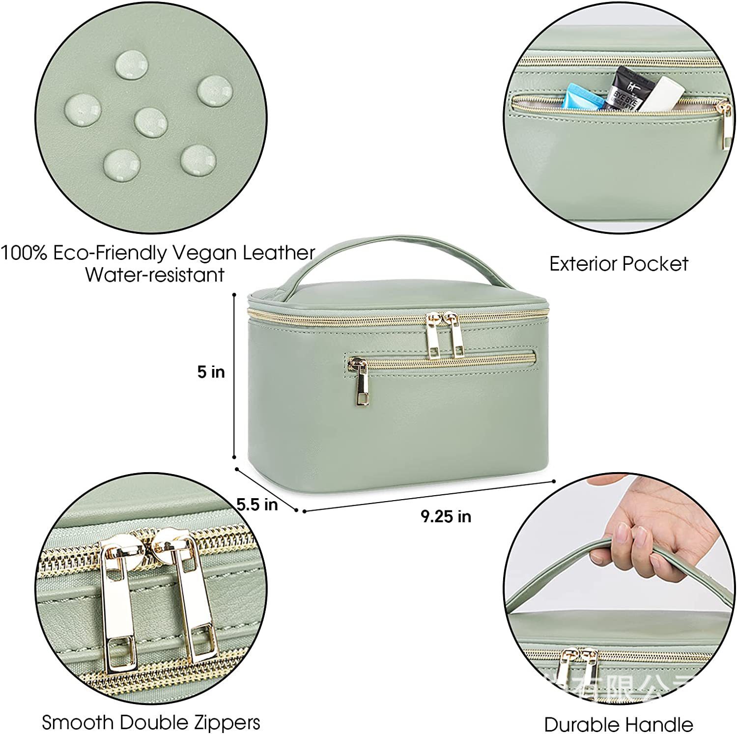 Nueva bolsa de cosméticos portátil transfronteriza impermeable de cuero de la PU bolsa de lavado multifuncional de gran capacidad bolsa de almacenamiento de viaje