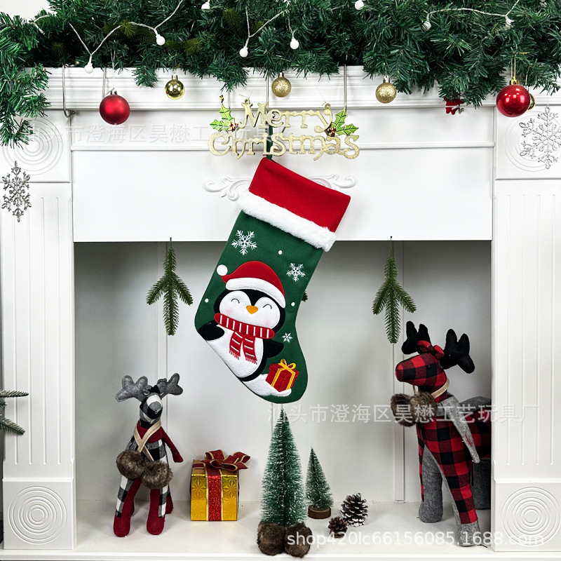 2025 Haomao クロスボーダー Amazon クリスマスソックスギフトバッグクリスマスツリー装飾雪だるまクリスマスツリーペンダント|undefined