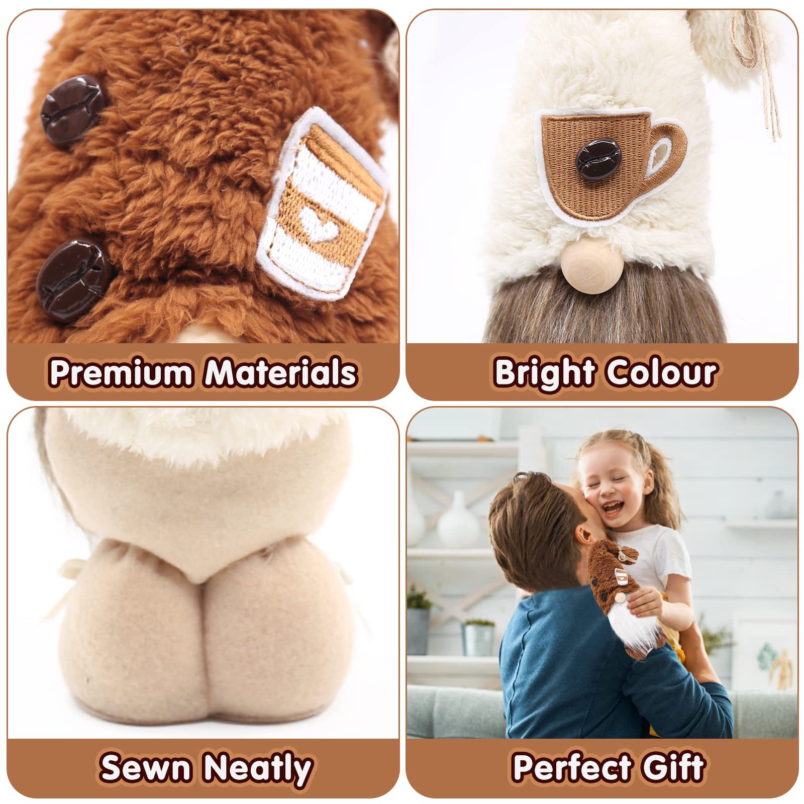 Transfronterizo nuevo café Festival Rudolf cara sin cara muñeca decoración creativa café pie muñeca ventana Decoración