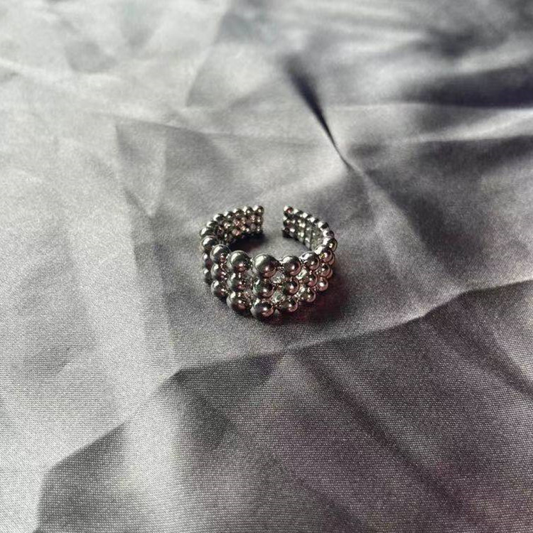 Adjustable Ring Size 1 Piece Quantity Daily Occasion Alloy Material 1 Piece Simple Style Ball Solid Color Alloy Plating Hollow Out 18k Gold Plated Women's Rings