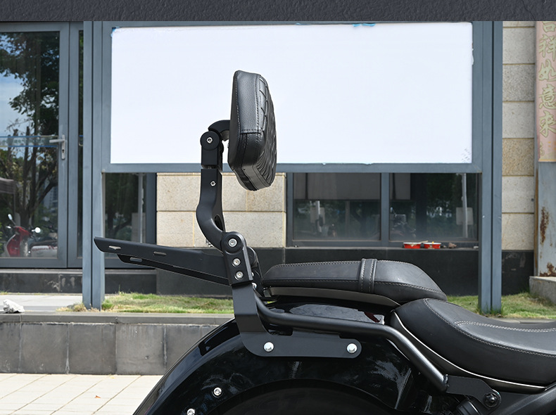 Motorcycle folding backrest for Graystone 250CVT, Jinjila 300, Flash 250V, Chunfeng, Wuyiji CU625, Haojue modification