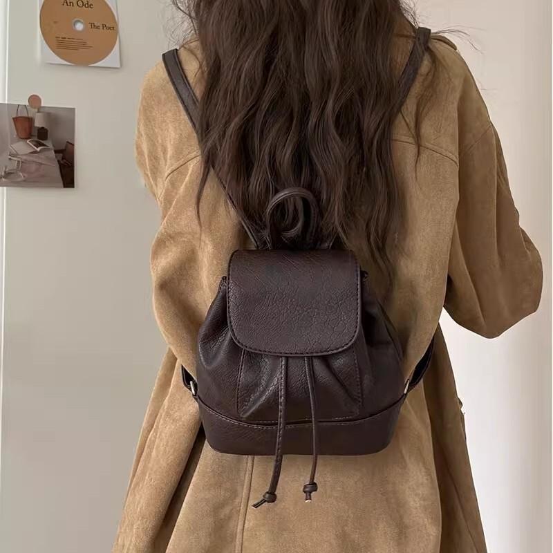 Fashionable College Student Backpack for Women 2026 New Versatile Mini Backpack Travel Bag School Bag