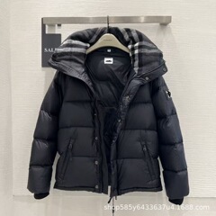 冬季巴家保暖羽绒服连帽外套轻奢休闲可拆卸洋气情侣同款夹克潮服