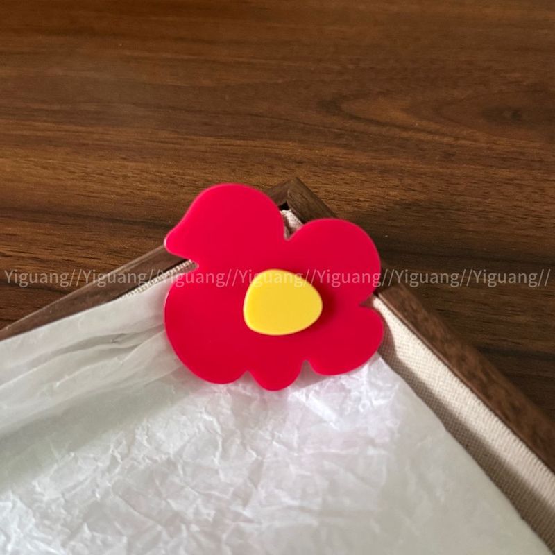 多巴胺糖果花朵彩色边夹发卡女2025新款甜美可爱侧边夹子发夹头饰|undefined