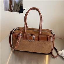 韩版复古手提法棍包包女2025秋季新款高级质感时尚简约单肩斜挎包