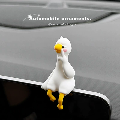 Grapefruit Duck Car Ornament: Car ornaments - quack-duck-sitting-duck-comes-with-adhesive-stickers
