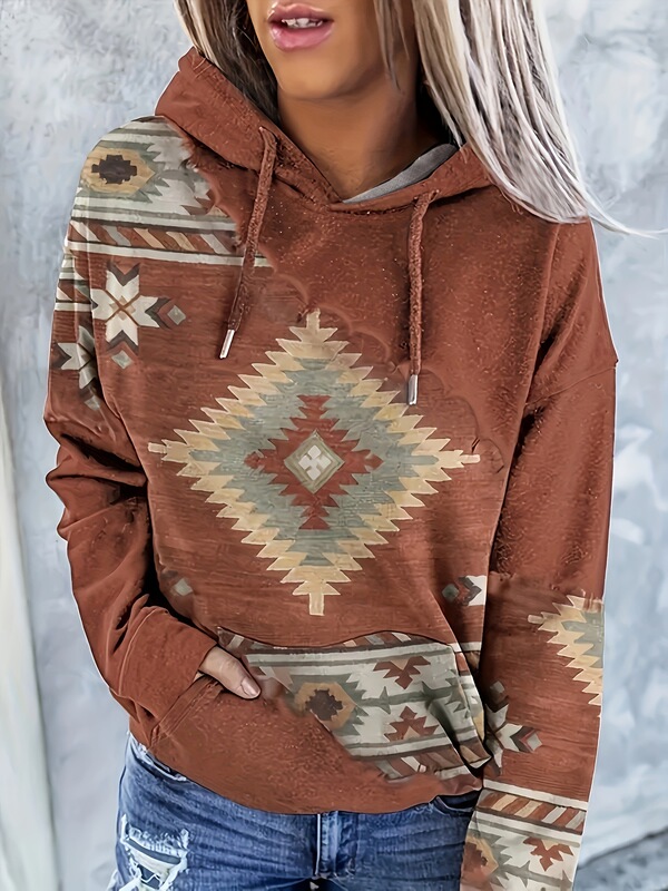 A 46964 Aztec Print Hoodie A 46964 Aztec Print Hoodie