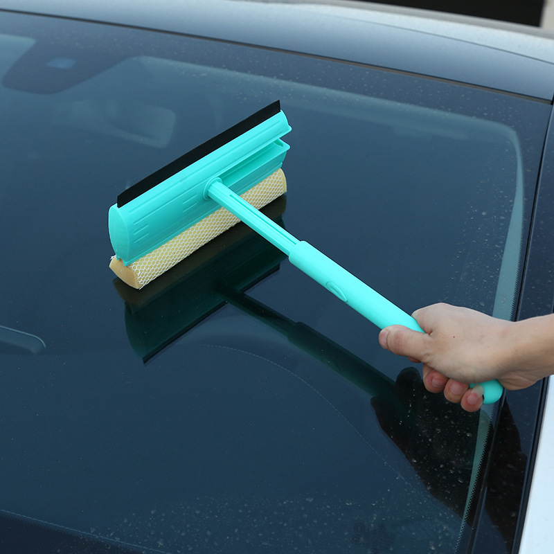 Telescopic Window Scraper, Foldable Window Scraper, 3-in-1 Glass Cleaner, Cleaning Brush, Double-Sided Window Scraper, Efficient Cleaning