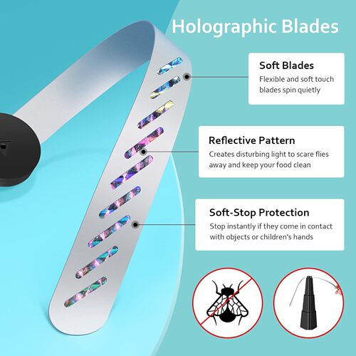 Cross-border Fly Fans outdoor automatic fly trap retractable fan blade fly repellent indoor fly catching and mosquito repelling fan