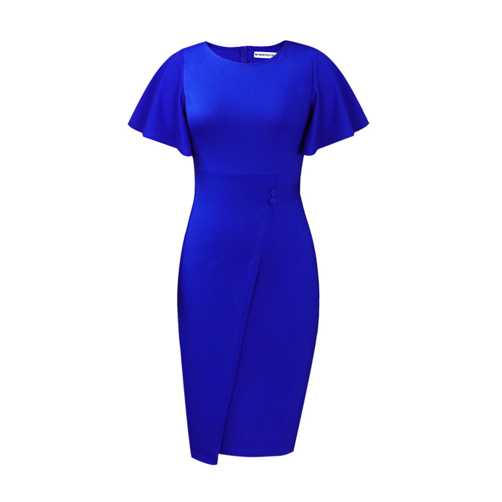 Plus Size Womens Pencil Skirt Elegant Ruffle Sleeve Bodycon Fit Fashionable for Office Wear Wholesale Available