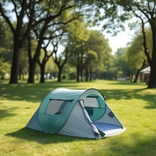 一秒速开帐篷 户外野营旅游沙滩公园便捷式船型帐篷3-4人露营防蚊