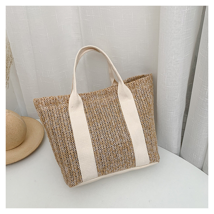 Fashion Leisure Straw Woven Beach Hand Bag display picture 8