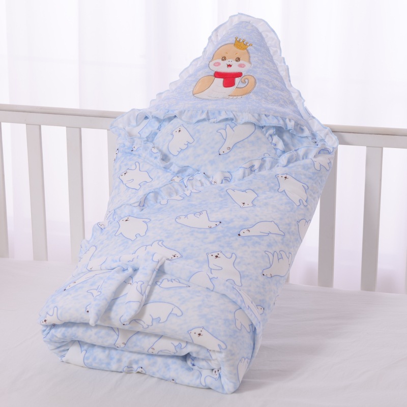 Ansipeke baby quilt newborn autumn and winter quilt thickened swaddling towel can be used to remove gall when going out baby supplies