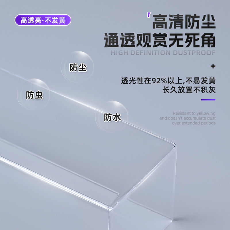 1:43高透车模展示盒 一体亚克力车模盒桌面汽车模型收纳盒防尘盒|undefined