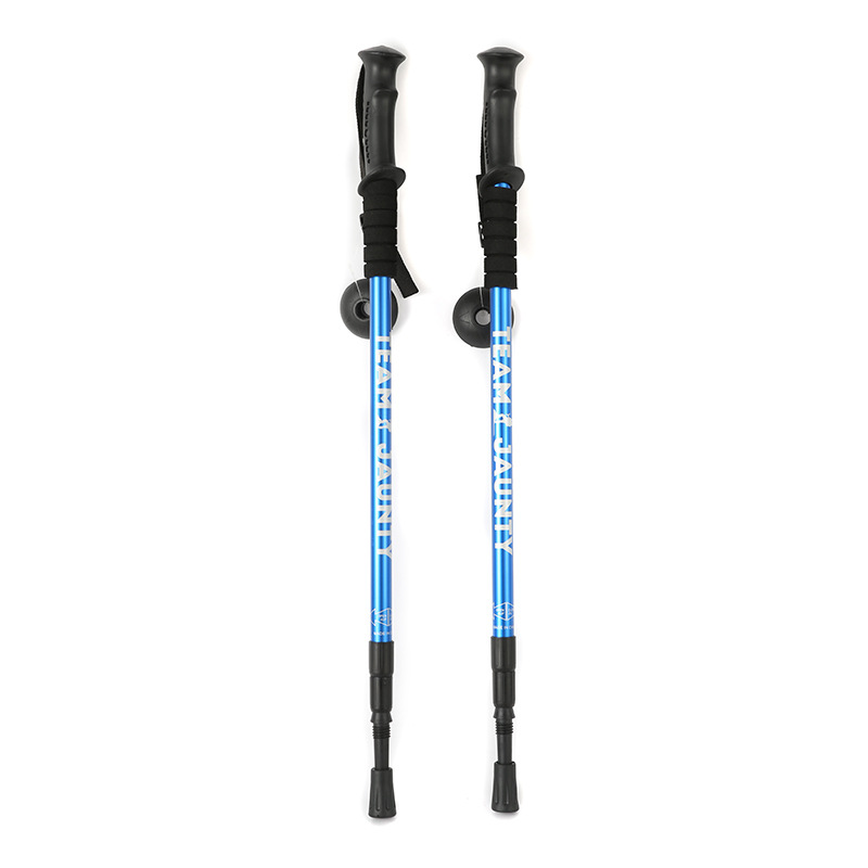 Trekking-Set, dreiteiliger Wanderstock mit geradem Griff, stoßdämpfender Konstruktion_voghion.com