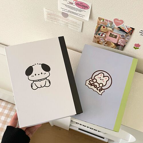 ins original graffiti puppy cute cartoon A5 loose-leaf photo album star chasing hard shell three-inch card album photo album storage album